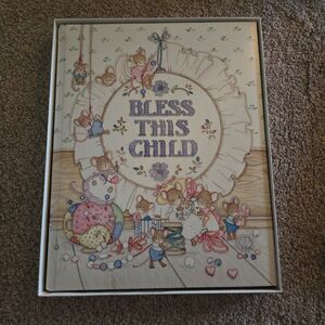 Vintage Bless this Child Baby Memory Book